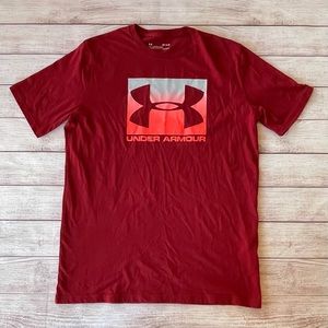 Under Armour Red Short Sleeve Logo Tee